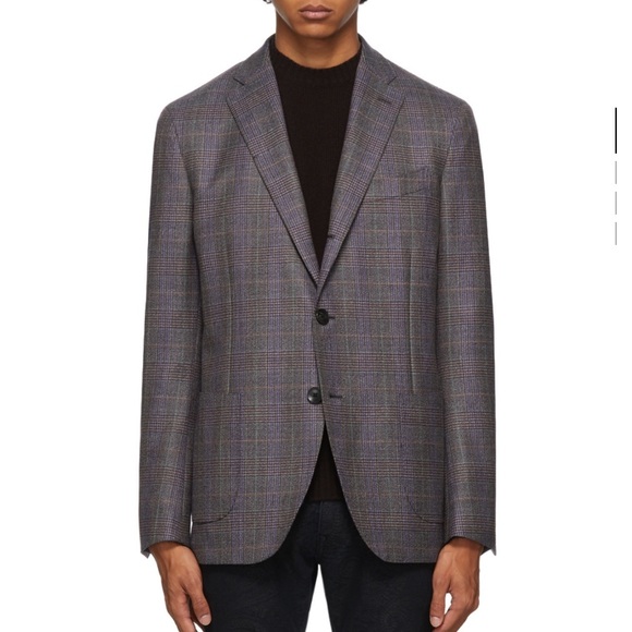 Men’s Etro Brown Check Wool Blazer, Like New SZ50 - Picture 2 of 9